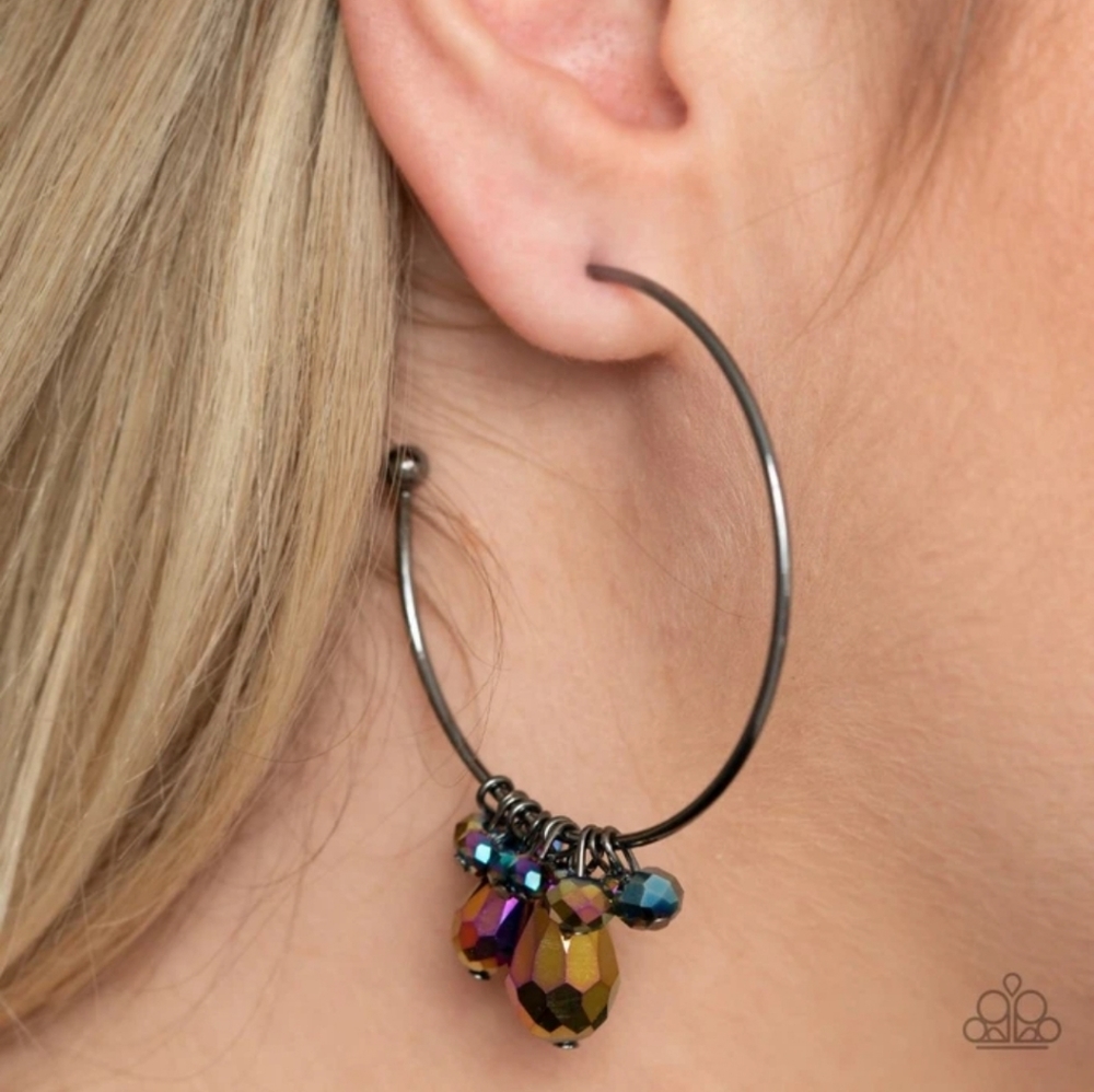 Papparazi Oil Spill-Dazzling Downpour Multi Hoop E
